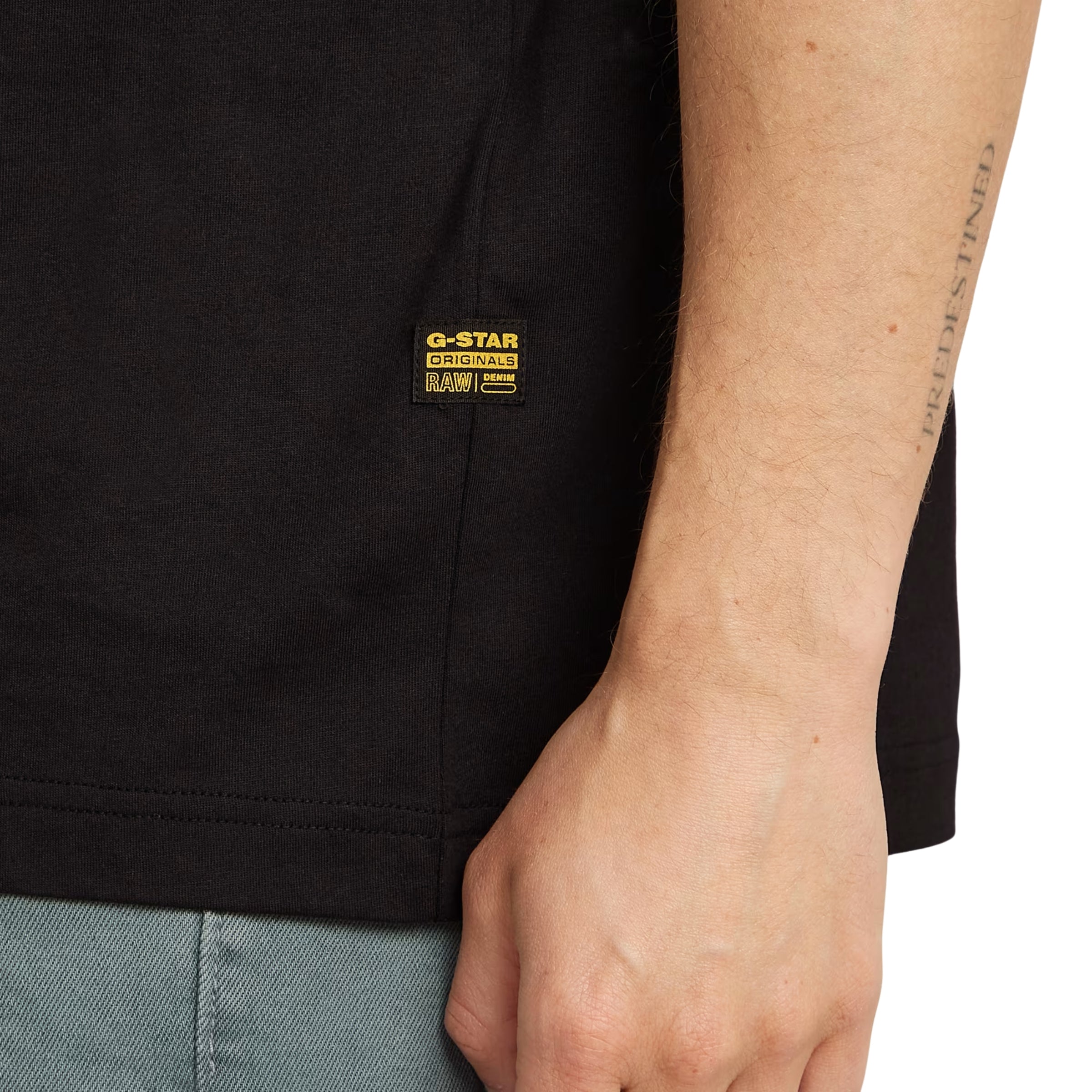 G-Star T-Shirt Text Chest Black
